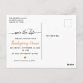 Thanksgiving De datum opslaan Briefkaart (Achterkant)