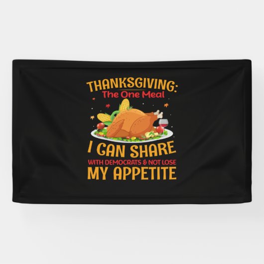 Thanksgiving De eenmaalmaaltijd Spandoek (Horizontaal)