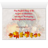 Thanksgiving de l'automne (Intérieur Horizontal (Bas))