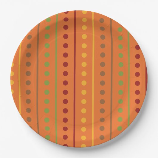 Thanksgiving Decoration Autumn Fall Pattern Papieren Bordje (Voorkant)