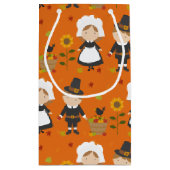 Thanksgiving Decoration Autumn Herfst Pattern Klein Cadeauzakje (Achterkant)