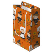 Thanksgiving Decoration Autumn Herfst Pattern Klein Cadeauzakje (Voorkant Gekanteld)