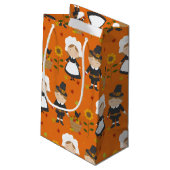 Thanksgiving Decoration Autumn Herfst Pattern Klein Cadeauzakje (Achterkant Gekanteld)