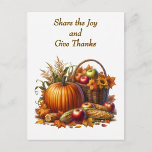 Thanksgiving "Deel de Vreugde" Kerstkaart Feestdagenkaart