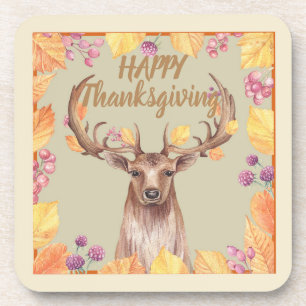 Thanksgiving Deer, Buck Design Onderzetter