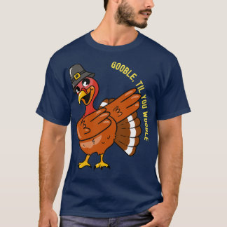 Thanksgiving die Turkije in de kiebel gooit tot je T-shirt