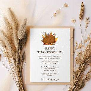 THANKSGIVING DINER Bewerkbaar Modern Kaart