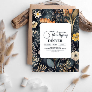 Thanksgiving Diner Floral Kaart