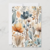 Thanksgiving Diner Floral Kaart (Achterkant)