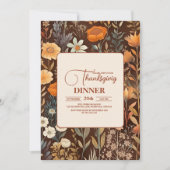 Thanksgiving Diner Floral Kaart (Voorkant)