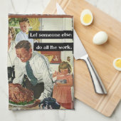 Thanksgiving Diner Herfst Kleuren Eikels Geplaagd Theedoek (Quarter Fold)