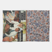 Thanksgiving Diner Herfst Kleuren Eikels Geplaagd Theedoek (Horizontaal)