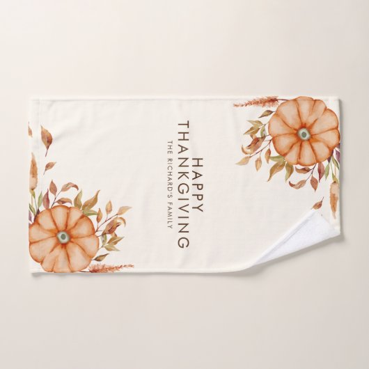 Thanksgiving Dîner Invitation Boho Theme (Serviette à main)