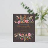 THANKSGIVING DÎNER INVITATION BOTANICAL FALL FOLIA (Debout devant)