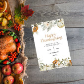 Thanksgiving Diner Laten we Bedankt geven i Kaart