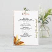 Thanksgiving diner menu stijl 09.retro herfst (Staand voorkant)