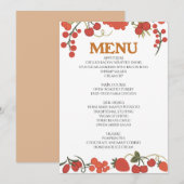 Thanksgiving dîner menu style 05.retro fall (Devant / Derrière)