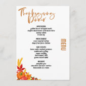 Thanksgiving dîner menu style 06.retro fall (Devant)