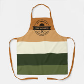 Thanksgiving Diner Modern Stripe Gepersonaliseerd Schort (Voorkant)