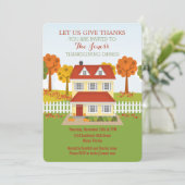 Thanksgiving Diner Open Huis Kaart (Staand voorkant)