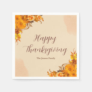Thanksgiving Diner Papieren servetten