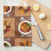 Thanksgiving diner Patroon Theedoek (Quarter Fold)