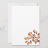 Thanksgiving Diner Pompoen en herfstbladeren Kaart (Achterkant)