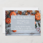 Thanksgiving Diner Pompoen Uitnodiging (Achterkant)