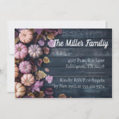 Thanksgiving Diner Pompoen Uitnodiging Rustiek (Achterkant)