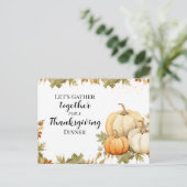 Thanksgiving Diner Pompoenoogst Briefkaart (Staand voorkant)