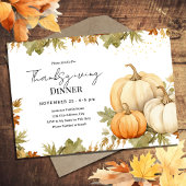 Thanksgiving Diner Pompoenoogst Kaart