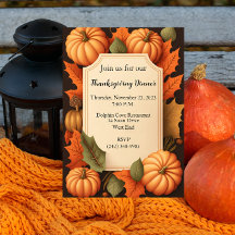 Thanksgiving Diner Rustieke Herfst Pompoen