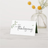 Thanksgiving Diner Rustieke Waterverf Herfst (Achterkant)