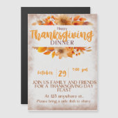 Thanksgiving Diner Uitnodiging - Rustieke Herfst F (Voorkant / Achterkant)