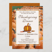 THANKSGIVING DINER Viering POMPOEN Kaart (Voorkant / Achterkant)