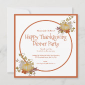 Thanksgiving-dinerfeest kaart (Voorkant)