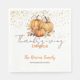 Thanksgiving Dinner Adult Birthday Party Servet