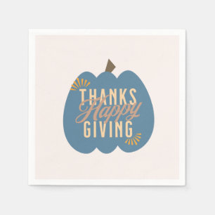 Thanksgiving Dinner Blue Pumpkin Servet