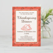 THANKSGIVING DINNER Celebration Holiday Kaart (Staand voorkant)