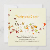 Thanksgiving: Dinner, DIY achtergrond/monsterblade Kaart (Achterkant)