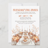 Thanksgiving Dinner Friendsgiving Dinner Party Kaart (Voorkant)