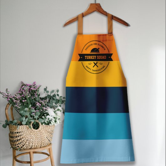 Thanksgiving Dinner Funny Turkije gepersonaliseerd Schort