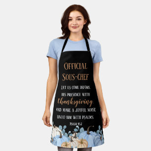Thanksgiving Dinner Helper Sous-Chef Black Schort