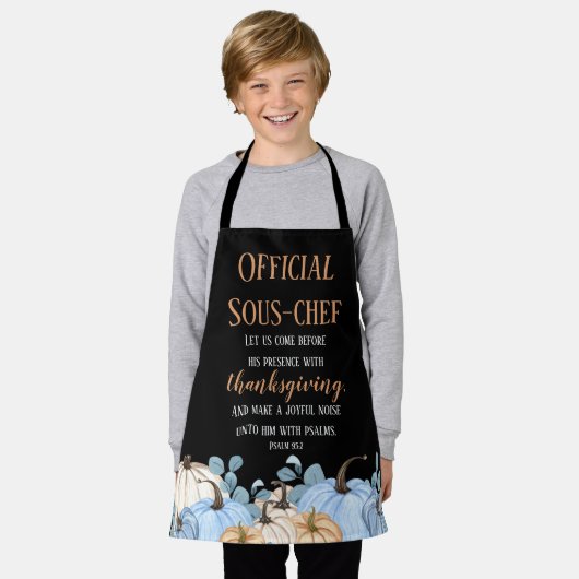 Thanksgiving Dinner Helper Sous-Chef Black Schort (Gedragen)