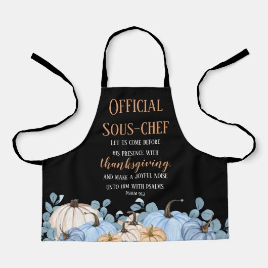 Thanksgiving Dinner Helper Sous-Chef Black Schort (Voorkant)