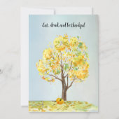 Thanksgiving Dinner Herfst Scene Pumpkins Kaart (Achterkant)