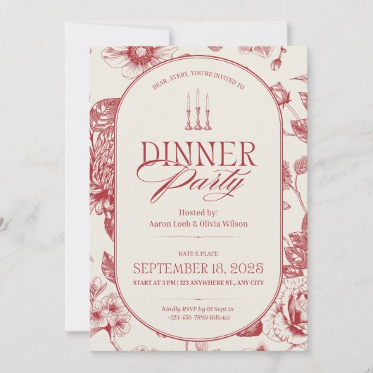 Thanksgiving Dinner Invitation  (Devant)