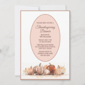 Thanksgiving Dinner Invitation Herfst Pompoenen Kaart (Voorkant)
