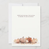Thanksgiving Dinner Invitation Herfst Pompoenen Kaart (Achterkant)