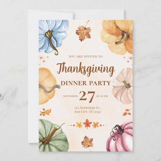 Thanksgiving Dinner Invitation - Let’s Gather Pump (Devant)